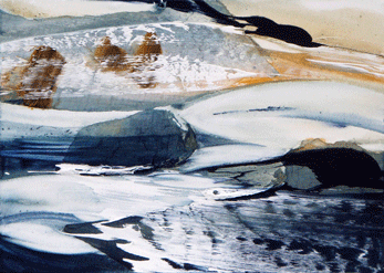 Passage 8
2013 
Malereicollage mit Japanpapier auf Leinwand
50 x 70 cm